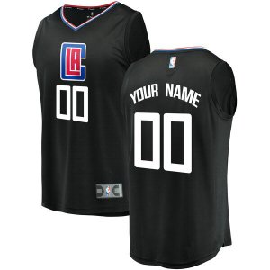 Camiseta Custom 0 Los Angeles Clippers Statement Edition Negro Hombre